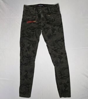 Etienne Marcel Classic Camo Multi Zip Skinny Jeans Size 26